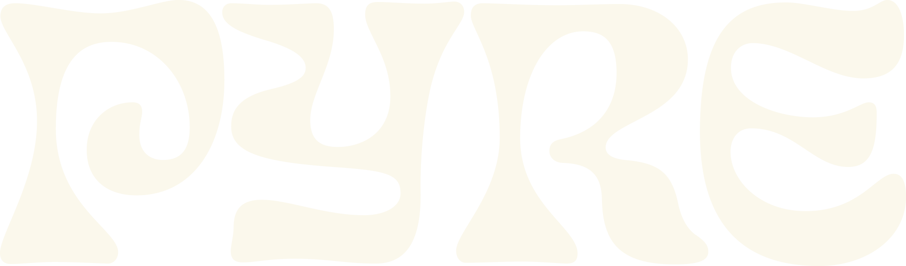Pyre title creme logo